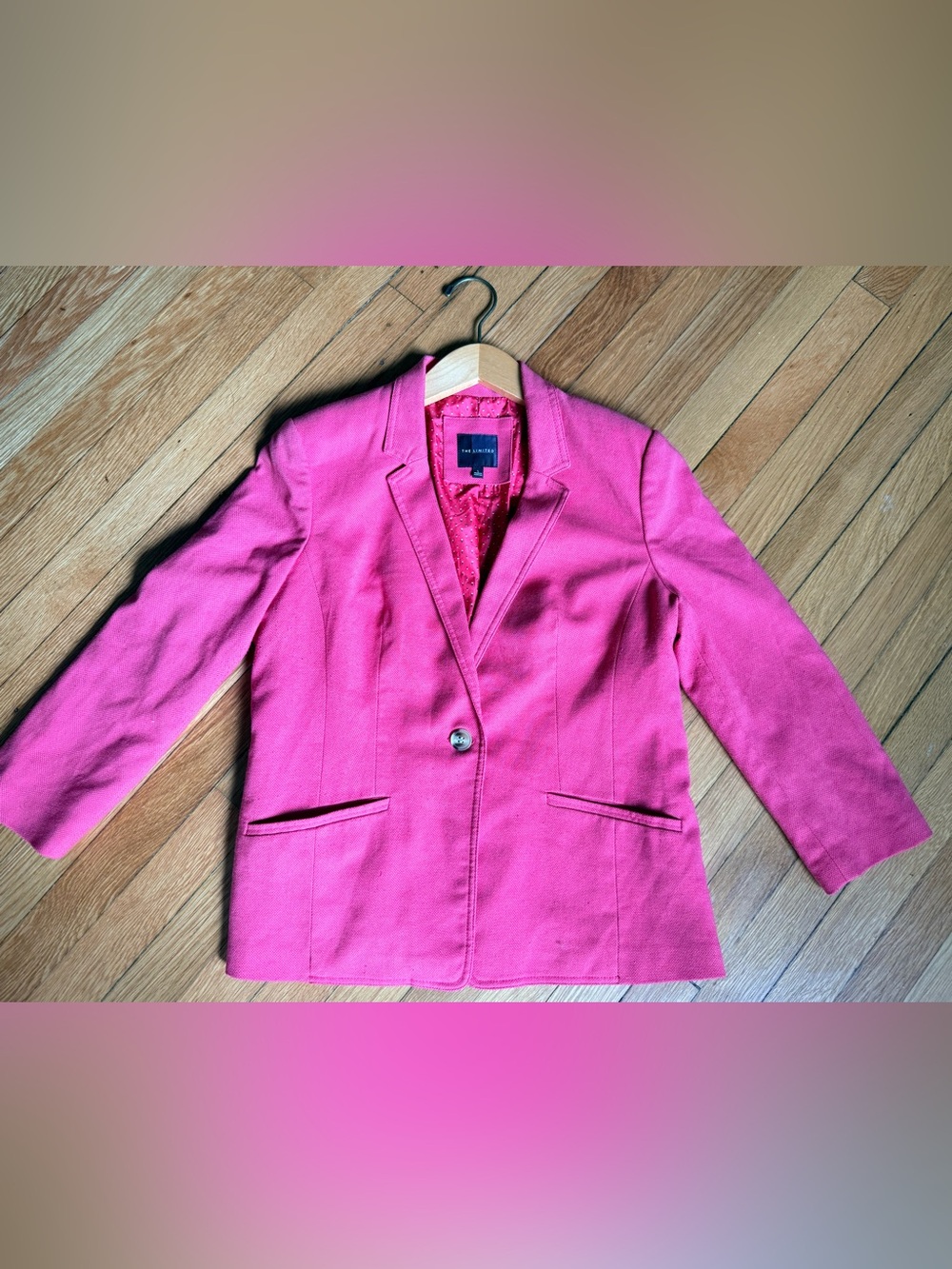The Limited Red Single-Button Blazer